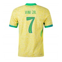 Echipament fotbal Brazilia Vinicius Junior #7 Tricou Acasa Copa America 2024 maneca scurta